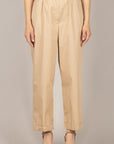 TENSIONE IN - 26P4936 - PANTALONE A GAMBA DRITTA CON RISVOLTO SAFARI