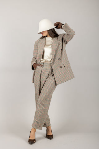 TENSIONE IN - 37873 - PANTALONE BALOON CHECK