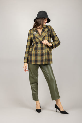 TENSIONE IN - 26P1176 - PANTALONE CARROT IN ECOPELLE