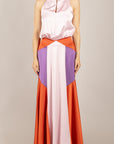 DIXIE - A698A115 - ABITO IN SATIN MULTICOLOR ZUCCA