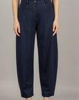 TENSIONE IN - 26P4002 - PANTALONE BARREL PUNTO MILANO BLU