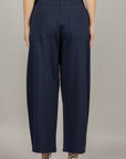 TENSIONE IN - 26P4002 - PANTALONE BARREL PUNTO MILANO BLU