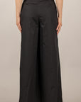 TENSIONE IN - 26P4835 - PANTALONE PALAZZO IN COTONE NERO