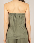 TENSIONE IN - YO1526 - SET TOP E PANTALONE IN CUPRO VERDE