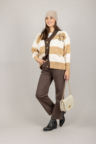 VICOLO - 77241F - CARDIGAN RIGATO