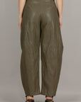 VICOLO - TAB0278 - PANTALONE ECOPELLE MILITARE