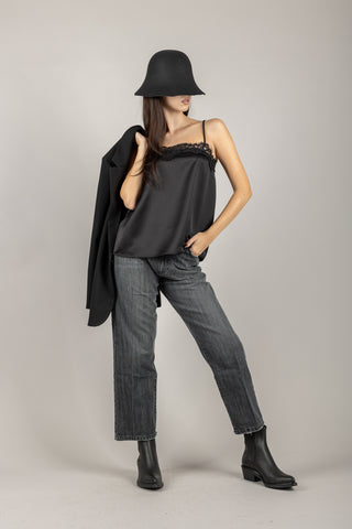 IMPERIAL - RIO4KBA - TOP BRETELLE CON PROFILO IN PIZZO