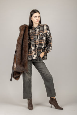DIXIE - CFHSYLV - CAMICIA CHECK CON TASCHE