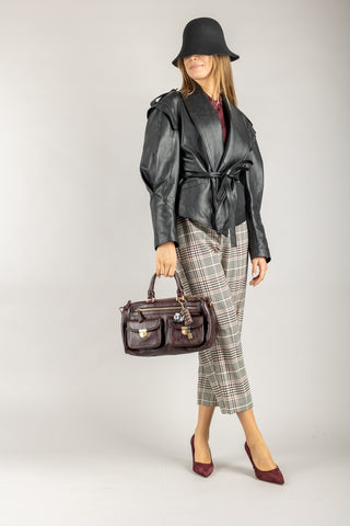 VICOLO - TF1056 - GIACCA VINTAGE CON CINTA