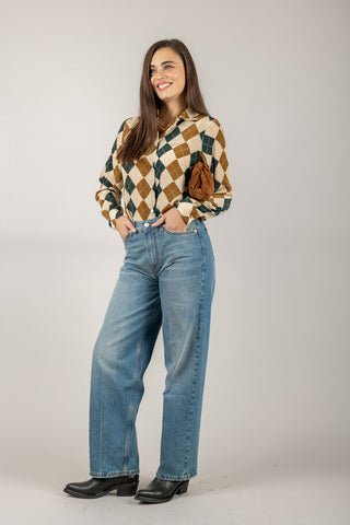 TENSIONE IN - AI25-2289 - CAMICIA MIRANDA FANTASIA GEOMETRICA
