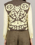 VICOLO - 4AB4008 - GILET IN MAGLIA RICAMATO