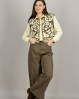 VICOLO - 4AB4008 - GILET IN MAGLIA RICAMATO