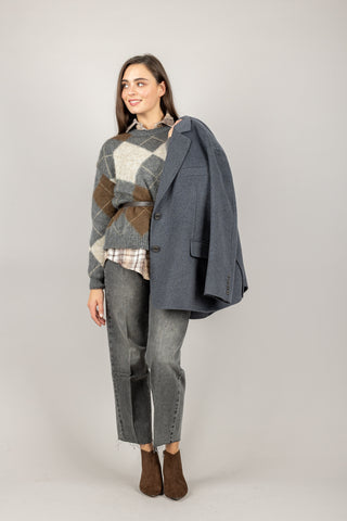 TENSIONE IN - D80998 - MAGLIA ROMBI FILO LUREX