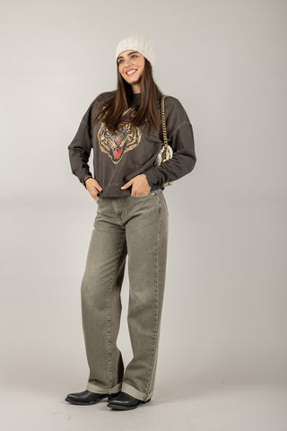 VICOLO - DF5295 - JEANS ALEX GAMBA DRITTA CON RISVOLTO