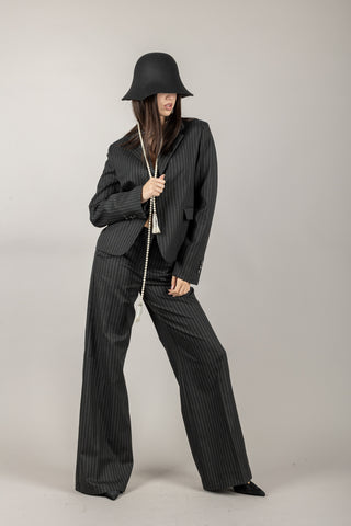 VICOLO - TF1708 - PANTALONE GESSATO A PALAZZO