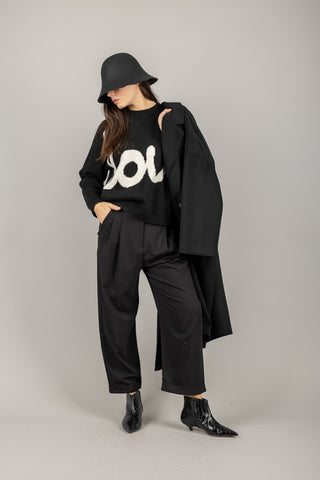 TENSIONE IN - 26P1209 - PANTALONE BAGGY CON PINCES