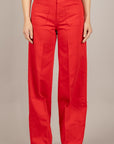 TENSIONE IN - CJ12721 - JEANS CON TASCHINI FRONTALI ROSSO