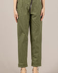 DIXIE - P881A239 - PANTALONE A SIGARETTA CON CINTA ARMY
