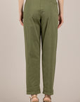 DIXIE - P881A239 - PANTALONE A SIGARETTA CON CINTA ARMY