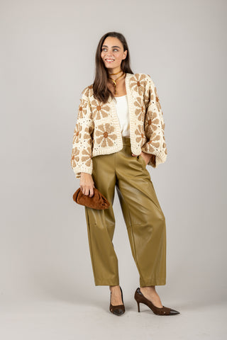 DIXIE - P840Y092 - PANTALONE BARREL ECOPELLE