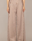 IMPERIAL - P9I2LVH - PANTALONE PALAZZO VICHY CACAO