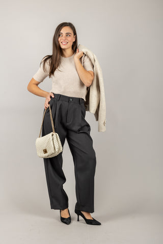 VICOLO - TF1719 - PANTALONE GAMBA DRITTA CON PINCES