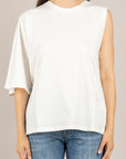 VICOLO - UAB0366 - T-SHIRT IN COTONE SENZA MANICA NATURALE