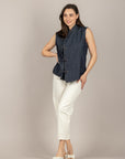 TENSIONE IN - TZ1040 - GILET CON CHIUSURA ALAMARI BLU