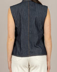 TENSIONE IN - TZ1040 - GILET CON CHIUSURA ALAMARI BLU