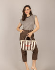DIXIE - PDZ2WWL - PANTALONE CROP A SIGARETTA MORO