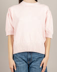 TENSIONE IN - P6HMJ24A414 - MAGLIA CON MANICHE A SBUFFO POWDER PINK