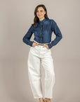 BLOOM - BLOOM-SHIRT - CAMICIA IN DENIM BLU