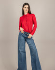 EMUNA' - LAILA - CAMICIA IN JERSEY ROSSA