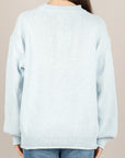 VICOLO - 5AB5010 - MAGLIA OVER CELESTE