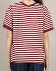 TENSIONE IN - 26M4121 - MAGLIA M/N RIGHE ROSA/BORDO/BORDO
