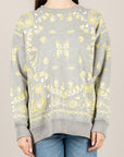 MOTEL - 26P258 - MAGLIA FANTASIA BANDANA GRIGIO