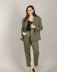 TENSIONE IN - 26P4074 - PANTALONE MILITARE GESSATO A SIGARETTA
