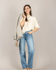 VICOLO - 2AB2085 - MAGLIA GIROCOLLO MEZZA MANICA BEIGE