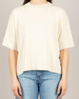 VICOLO - 2AB2085 - MAGLIA GIROCOLLO MEZZA MANICA BEIGE