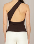 VICOLO - 4AB4013 - TOP MONOSPALLA MORO