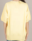 VICOLO - 7AB7058 - MAGLIA GIALLO PAGLIERINO