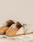 OVYE' - AM4188CAM - SABOT SCAMOSCIATO CON STRASS BEIGE