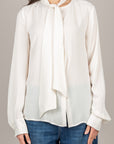 IMPERIAL - C9990170V - CAMICIA COREANA CON FUSCIACCA BIANCO LANA