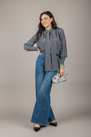 EMUNA - CM13-0069- CAMICIA MISTO SETA CON FUSCIACCA in promo