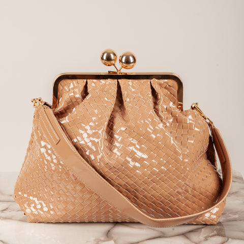 STORY - CLUTCH GRANDE INTRECCIATA IN VINILE