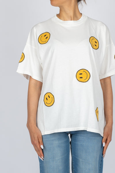 VICOLO - RB0666  - T-SHIRT PATCH SMILE
