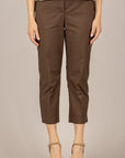 DIXIE - PDZ2WWL - PANTALONE CROP A SIGARETTA MORO
