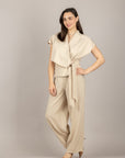 DIXIE - LAIDYDI - GILET CON FUSCIACCA SABBIA