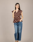 DIXIE - LAIO1RQ - GILET A POIS CON BALZE MORO