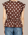 DIXIE - LAIO1RQ - GILET A POIS CON BALZE MORO